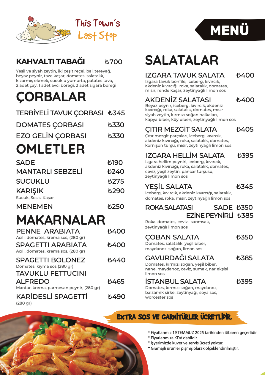 Last Stop Menü 0