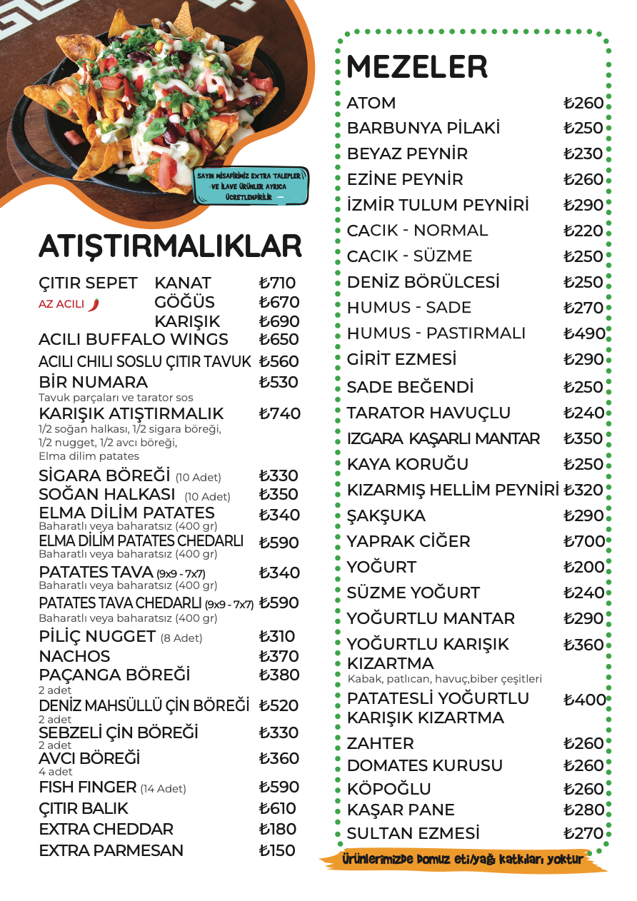 Last Stop Menü 3